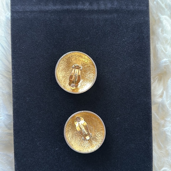 Vintage  18k Gold Plated Givenchy Earrings- 1990s - Picture 4 of 9